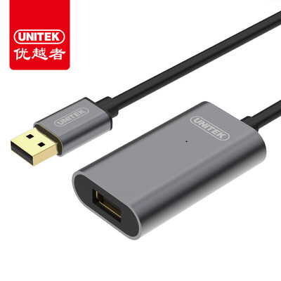 

(UNITEK) Y-272BK USB2.0 male to female computer signal to enlarge the extension line 10 meters printer wireless network card scanning gun extension line aluminum alloy
