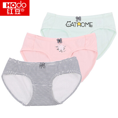 

Red beans Hodo girls underwear in the high class A standard three boxed girls cotton ammonia pure color briefs HDK776 150