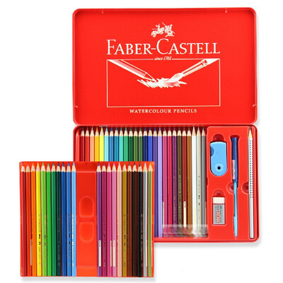 

Faber-castell Water-soluble color pencils Color pencils 48 colors Colored pencils Pencils pencils 115949 red iron box