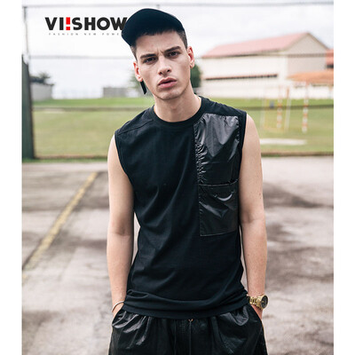 

Вэй Xiu viishow жилет мужской покрытие сшивание хлопок мужчин широкий плеча спорта жилет талии волны BC15341721 черный XXL