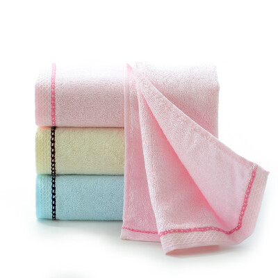 

Bamboo bamboo fiber towel soft absorbent bamboo charcoal wash face towel color color element color pink