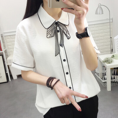 

VIVAHEART Korean Bowknot T-Shirt Women&39s Short Sleeve T-Shirt VWCD174237 White One Size
