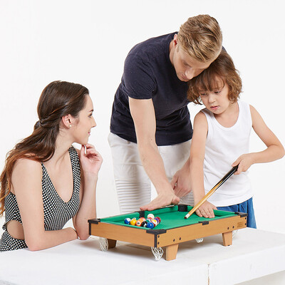 

HUANGGUAN small black 8 American household toys puzzle pool table small children&39s pool table 211D