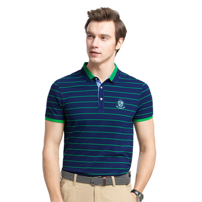 

Camel (CAMEL) мужской летняя мода бизнес полосы лацкане POLO с коротким рукавом футболка X7B201217 зеленый XL
