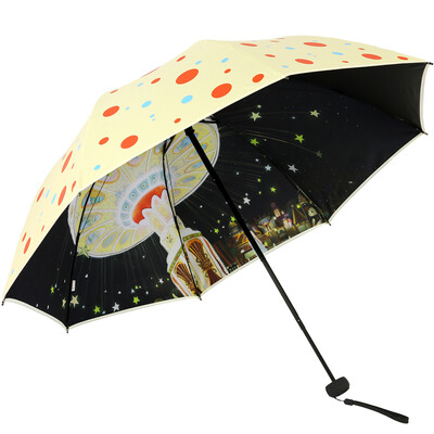 

Paradise umbrella hit black plastic creative half double triple sun umbrella sunny umbrella 31814E beige