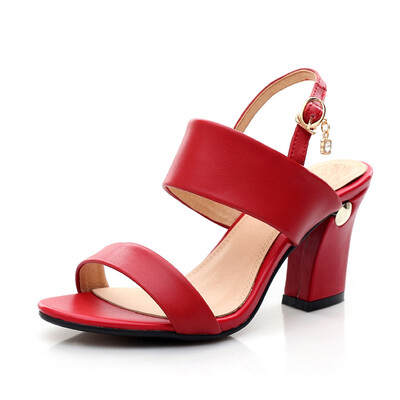 

WETKISS Big Size 34-43 Leisure Summer Women Sandals Retro Thick High Heels Shoes Woman Fashion Genuine Leather Casual Sandals
