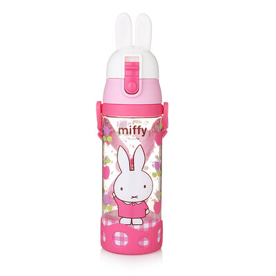 

Jingdong supermarket Miffy rabbit children&39s kettle plastic cup 600ml a key open straight drink children&39s water cup with strap portable student kettle MF-4260 blue