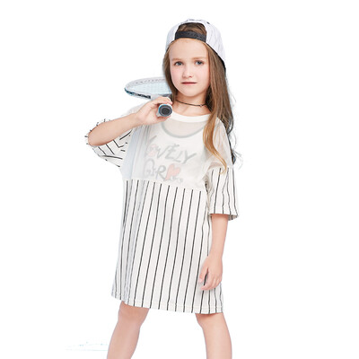

Balabarra BALABALA female middle boy short sleeve suit summer middle child two sets of half sleeve female 28112170166 white black tone 165