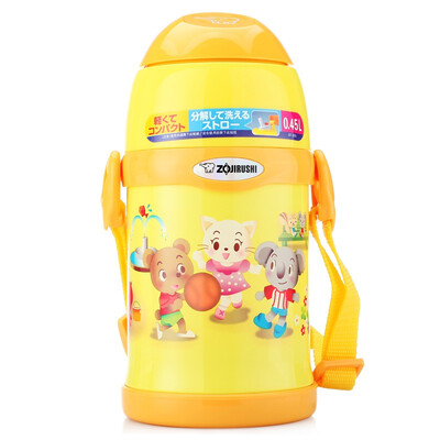 

ZO JIRUSHI 450ml stainless steel vacuum insulated cold-insulated children&39s straw cup ST-ZEE45-EK