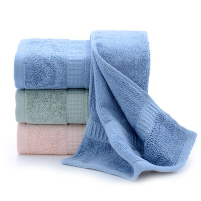 

Bamboo bamboo fiber towel soft absorbent bamboo charcoal face wash towel thickened satin file blue