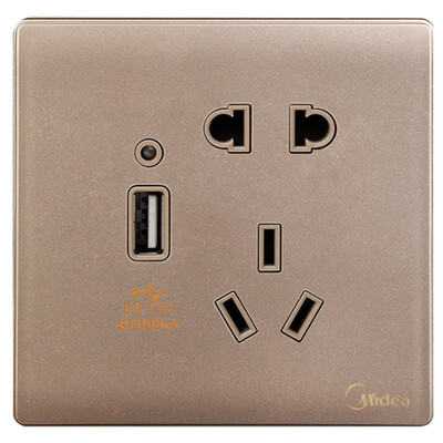 

Midea (Midea) гнездо для переключателя с пятью отверстиями с USB двумя тремя вставками скрыто ya gold 86 нет границы