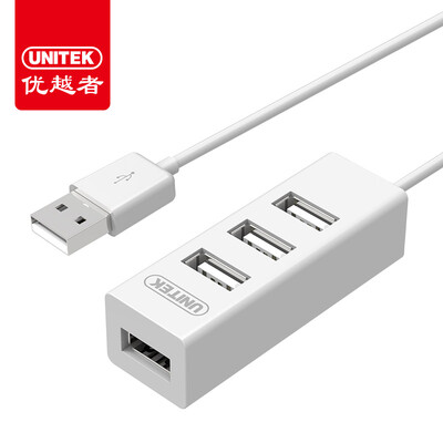 

Улучшенный человек (UNITEK) USB разветвитель вытащил четыре высокоскоростных мульти-интерфейс 0,8 м ноутбука настольного компьютер 4-концентратор HUB конвертера черного Y-2140BK