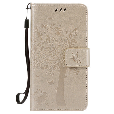 

Gold Tree Design PU Leather Flip Cover Wallet Card Holder Case for SAMSUNG A5