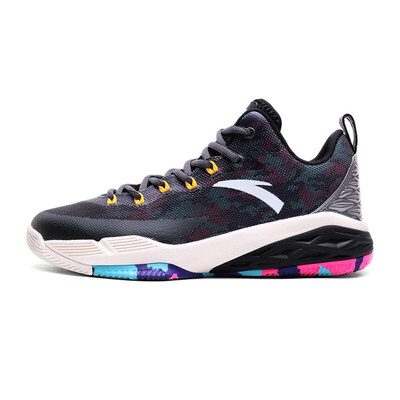 

Anta (ANTA) men's shoes 11721306 cushioning wear basketball boots Ling pole technology NBA series basketball shoes bright blue -2 10.5 (male 44.5)