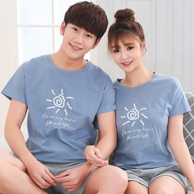 

Jingdong Supermarket Antarctica Nanjiren pajamas home service cotton couple pajamas men summer short sleeve cotton suit NAS5X20111-6 male sun flower