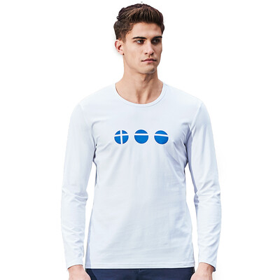 

Pioneer Pioneer Camp Long Sleeve T-Shirt Men's Geometric Pattern Printed Round Long Sleeve T-Shirt ACT702023 White L