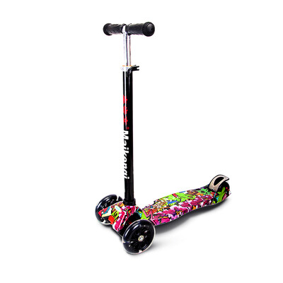 

Mackenzie Дети Scooter трое детей граффити шкив педаль shilly автомобиль качели напольные игрушки H1003-1 великолепного граффити