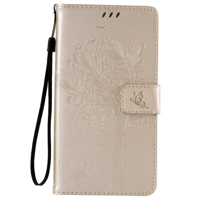

Gold Tree Design PU Leather Flip Cover Wallet Card Holder Case for HUAWEI Honor 5X