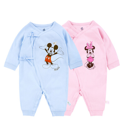 

Jingdong Supermarket] Disney baby one-piece clothing baby jeans climbing long sleeve oblique lapel lace underwear DA632GA13N0166 light blue 66