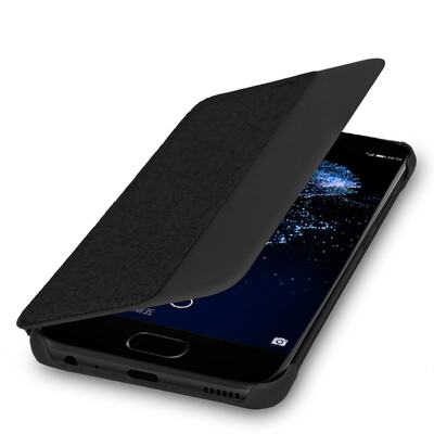 

KOOLIFE Huawei P10 mobile phone case intelligent sleep protection cover flip window protection shell anti-wrestling mobile phone case hard shell for Huawei p10 black