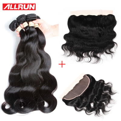 

7A Peruvian Body Wave With Frontal Closure 13x4 Lace Frontal Closure With Bundles Cheap Human Hair Peruvian Body Wave