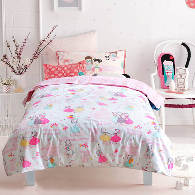 

Polar Cloud Bedding Home Textiles Cotton AB Version Cartoon Cover Baby Baby Cotton Cover Single Item East African Forest Blue 120 * 150cm