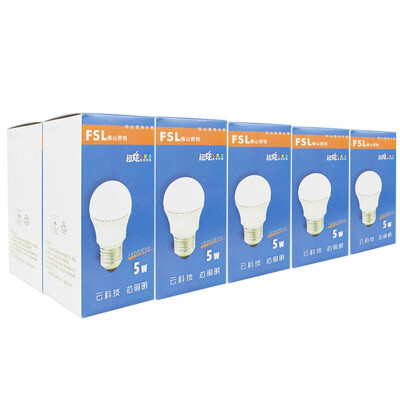 

Foshan lighting FSL LED bulb energy-saving light bulb big mouth 5W warm white 3000KE27 Hyun silver 10 loaded