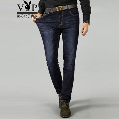 

Playboy VIP Collection VP009 Business casual straight Slim stretch jeans мужской синий черный 38
