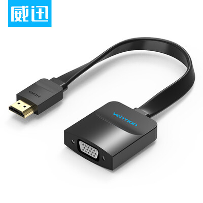 

WDC (VENTION) HDMI to VGA cable converter with audio HD cable vga interface head adapter cable computer box projector TV monitor line 0.15 meters black ACKBB