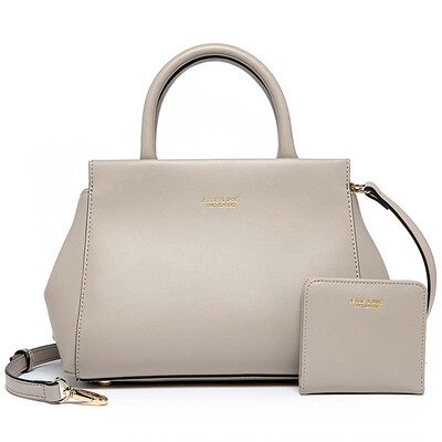 

JESSIE & JANE и Jane кожаная сумка с коротким рукавом J26F1261819GY + J26F1265826GY серый