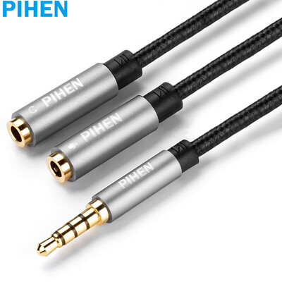 

(PIHEN) PH-YPX002 Микрофон для наушников Односторонний 3,5-мм аудиокабель Головной телефон для мобильного телефона 2-в-1 Конвертер Настольный компьютер Гарнитура Разветвитель