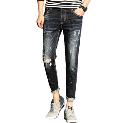 

GLO-STORY Cave Jeans Male Elasticity Slim Pants Male LNK71016 Blackan 29