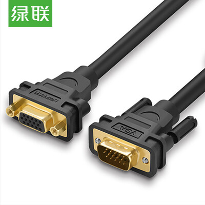 

Зеленый Альянс (UGREEN) VGA удлинительный кабель 3 + 6 инженерный уровень VGA мужской к женскому кабельному компьютеру монитор TV удлинитель видео 2 метра черный 30744