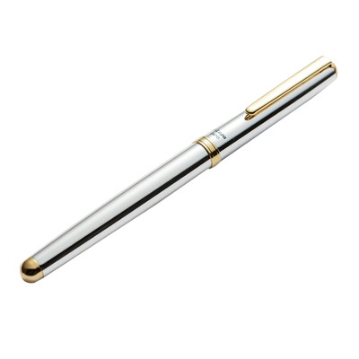 

Leo OHTO FF-10NB Free Series Pen Silver F Tip All Metal Standard Ink Absorber Can Change Toner Japanese Original Import