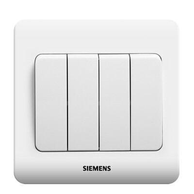 

Siemens (SIEMENS) 5TA02461CC1 четыре открытых разъема дистанционного управления с двойным управлением (элегантный белый)