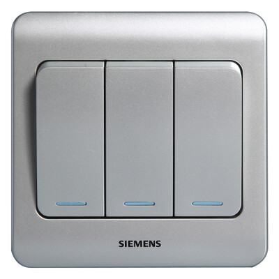 

Siemens (SIEMENS) 5TA01181CC122 три открытых одноцелевого управления с люминесцентным переключателем (цвет серебристый)
