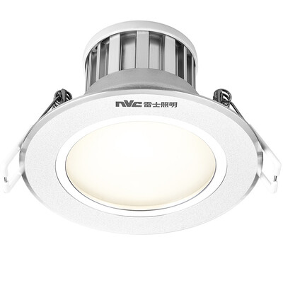 

Jingdong Supermarket NVC NVC NVC lighting LED downlight ceiling lamp metal aluminum paint white 4 watts is white light 6000K hole 75-85 cm
