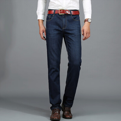 

Battlefield Jeep Jeans Men Business Casual Straight Waist Jeans Slim Slim Pants Male 1803 Blue 29