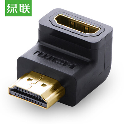 

AllianceUGREEN HDMI male to female adapter HDMI high-definition conversion cable HDMI14 version of the computer then TV adapter right angle 90 degrees elbow down 20109
