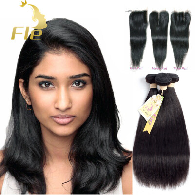 

Chinese Straight Virgin Hair Bundle Deals 3 Bundles Human Hair With Closure 4x4 Lace Closure With Bundles Straight Hair