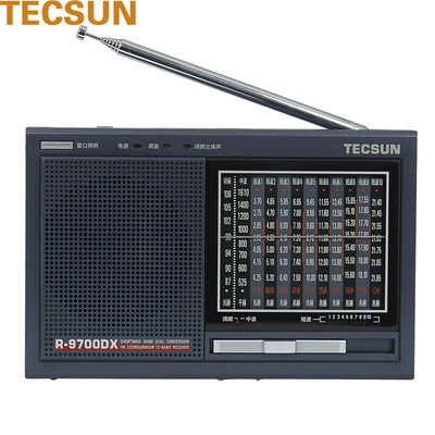 

Tecsun R-9700DX All-Band Semiconductor Dual Frequency Stereo Shortwave Radio Iron Gray