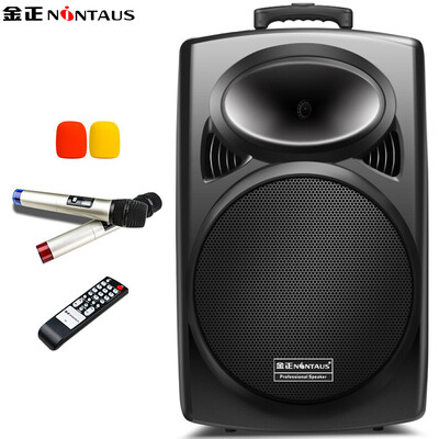 

Jinzheng NINTAUS N29 18 inch square dance audio Bluetooth outdoor portable lever speaker high power subwoofer U band dual wireless microphone amplifier