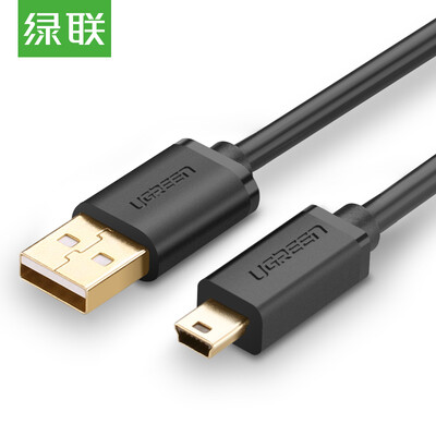 

Зеленый (UGREEN) USB2.0 для мини-USB-кабеля для передачи данных Mini 5pin плоский экран для мобильных устройств с жестким диском для цифровой камеры T-port зарядный кабель 3 м 10386
