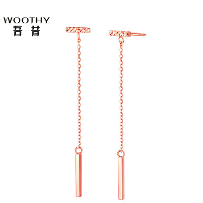 

Wu Xi Wu Xi WOOTHY 18K золотые серьги моды художественные модели личности уха линия