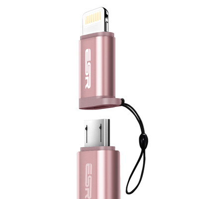 

Адаптер Micro USB/Lightning ESR розовое золото