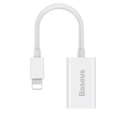 

(Baseus) L36 Lightning dual Lightning женский аудиоадаптер (композиция + звонок + зарядка) 12CM белый