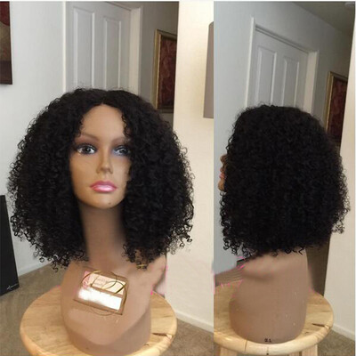 

Short human hair curly wig 130 density glueless lace front bob wig brazilian virgin hair glueless lace front human hair wigs