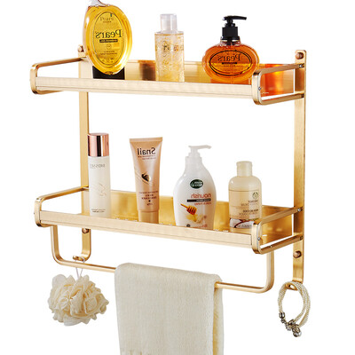 

Belle TL503-2J space aluminum multi-function rack double bathroom accessories local gold