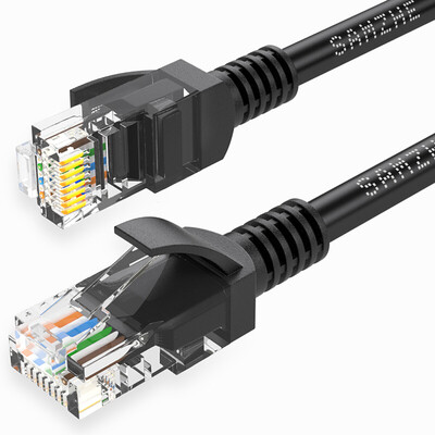 

Shanze (SAMZHE) engineering grade six cable CAT6 pure copper gigabit 8-pin twisted pair jumpers Category 6 RJ45 oxygen-free copper network cable HBL-6005 black 0.5 meters