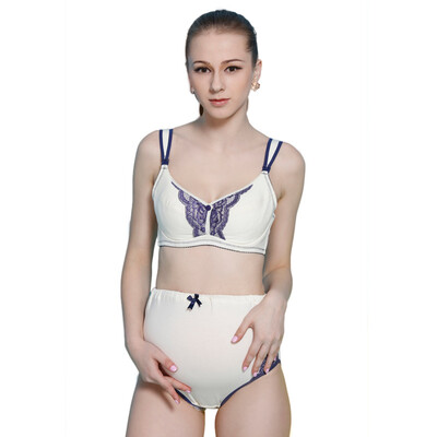 

Pill Mummy Breast Breast Underwear Set Pregnant Women Underwear Pregnant Women Underwear B7073 Beige 90C
